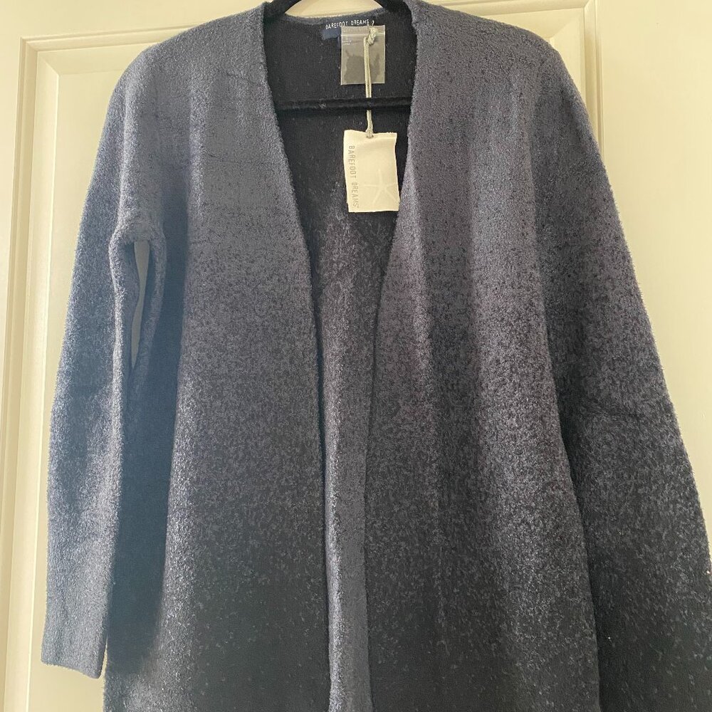Barefoot Dreams CozyChic Lite Confetti Cardi NWT Indigo / Black Size Small $189